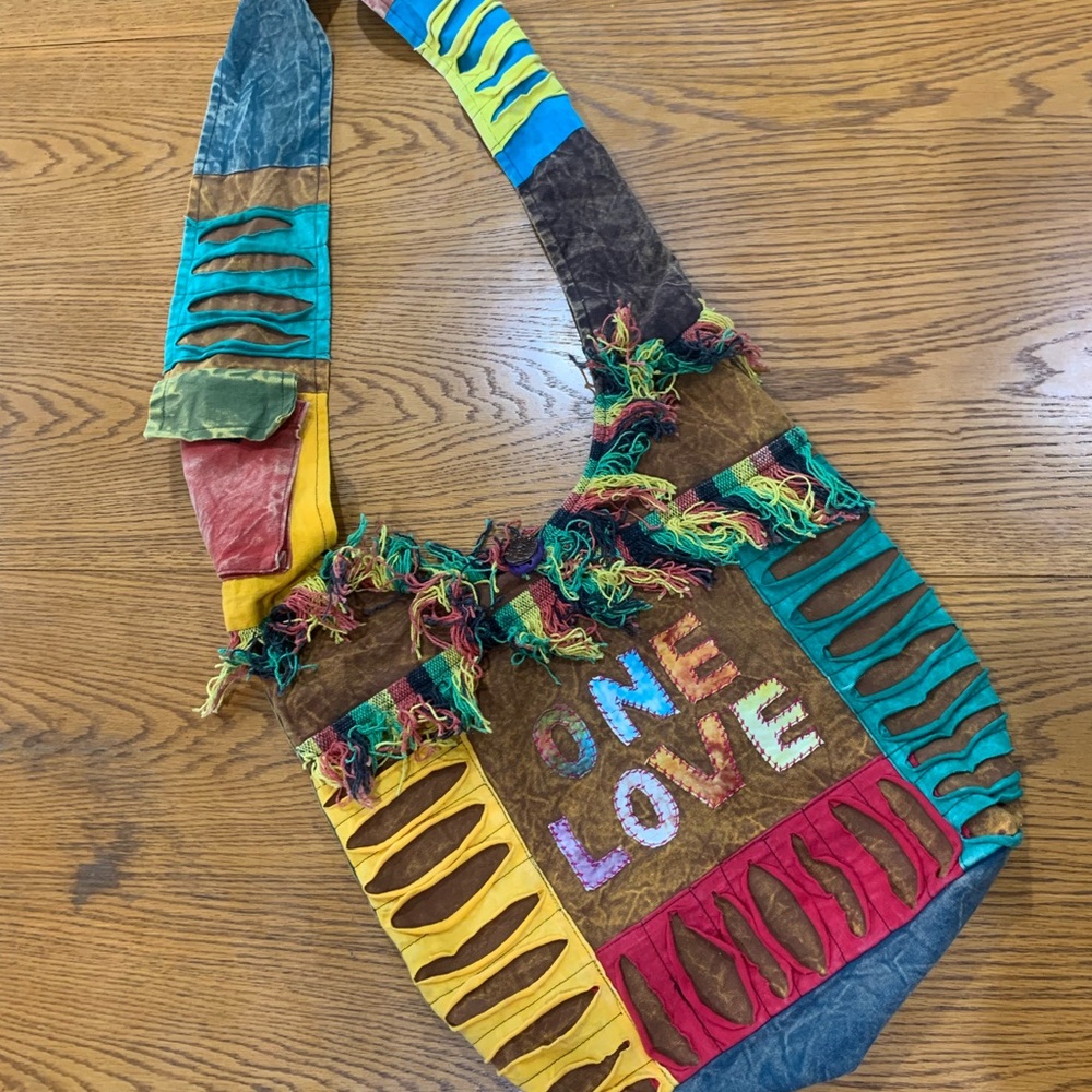 One Love Jamaican Rag Purse Bag